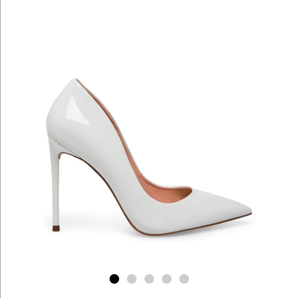 Steve Madden Vala white patent heels